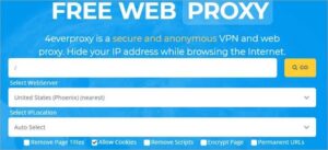 4everproxy is a totally free web proxy 