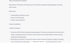 How can you learn Python from chatGPT in 2023